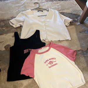 three tops. 2 from brandy and one from garage.